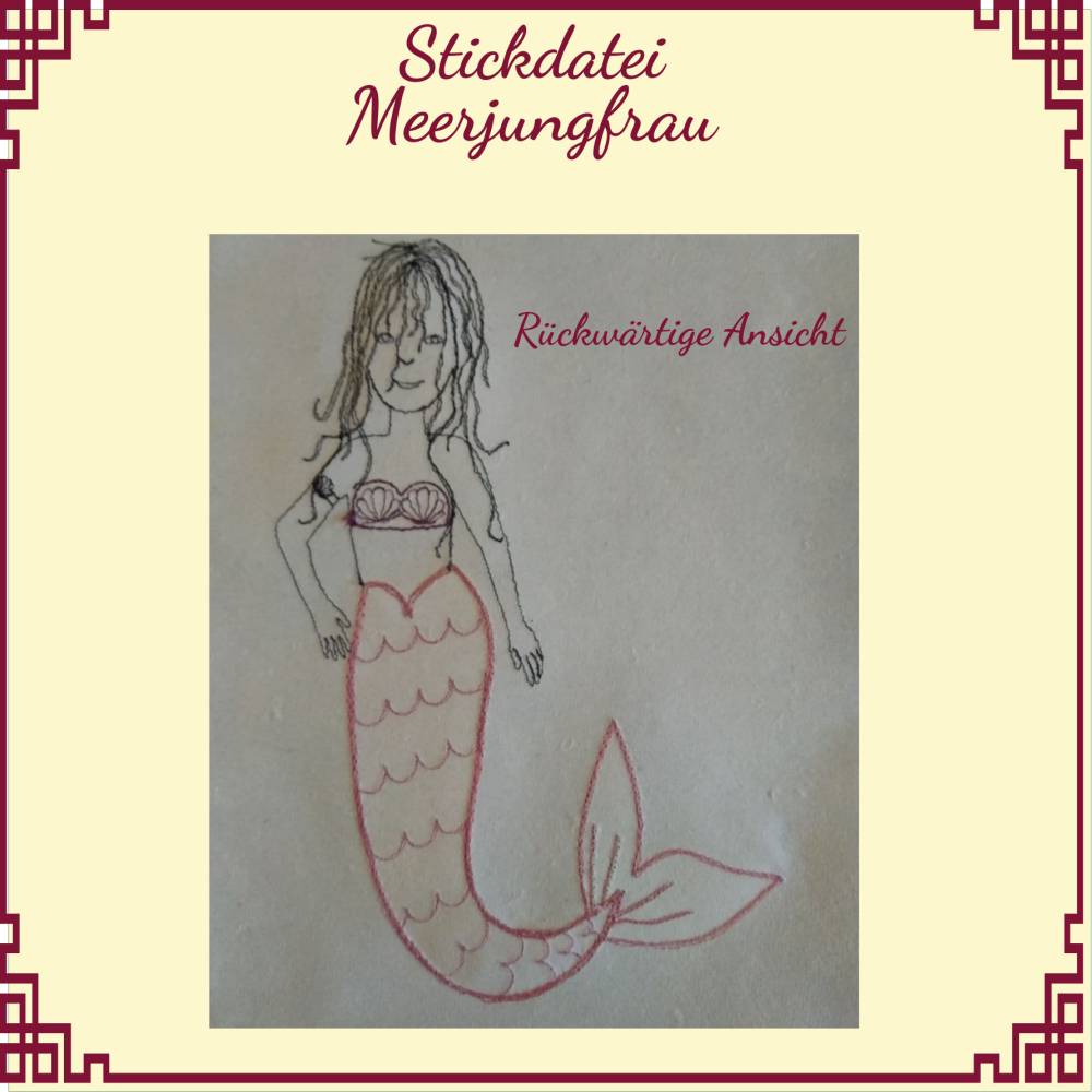 Stickdatei "Meerjungfrau" - 2 Größen Bild 4