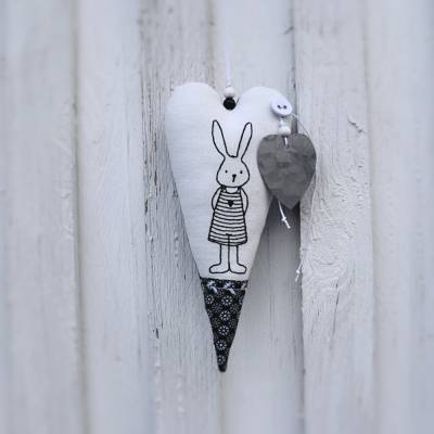 Stoffherz Hasenjunge - Frühling - Ostern