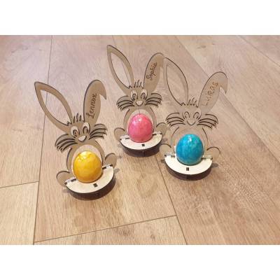 Osterhase, Osterdekoration, Halter für Überraschungsei oder Osterei, Ostergeschenk, Eierhalter, Geschenk Ostern, Bausatz