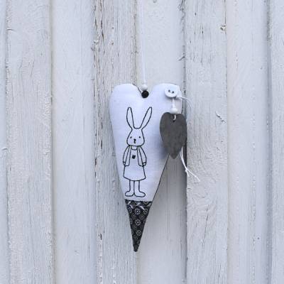 Stoffherz Hasenmädchen - Frühling - Ostern