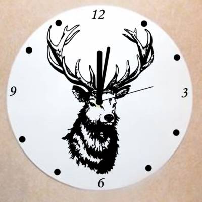 Hirsch Wanduhr Schallplattenuhr Schallplatte Wanduhr Vinyl