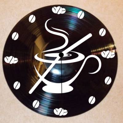 Kaffeetasse Wanduhr Schallplattenuhr Schallplatte Wanduhr Vinyl