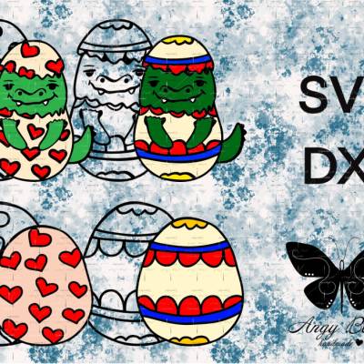 Odil, das Osterkrokodil, SVG und DXF 