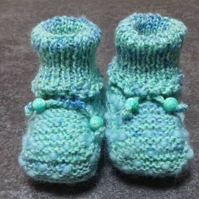 Babystrickschuhe, Zürdelsocken bis 4 Monate