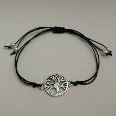 Lebensbaum Armband - mit Macrameeband - verschiedene Farben !