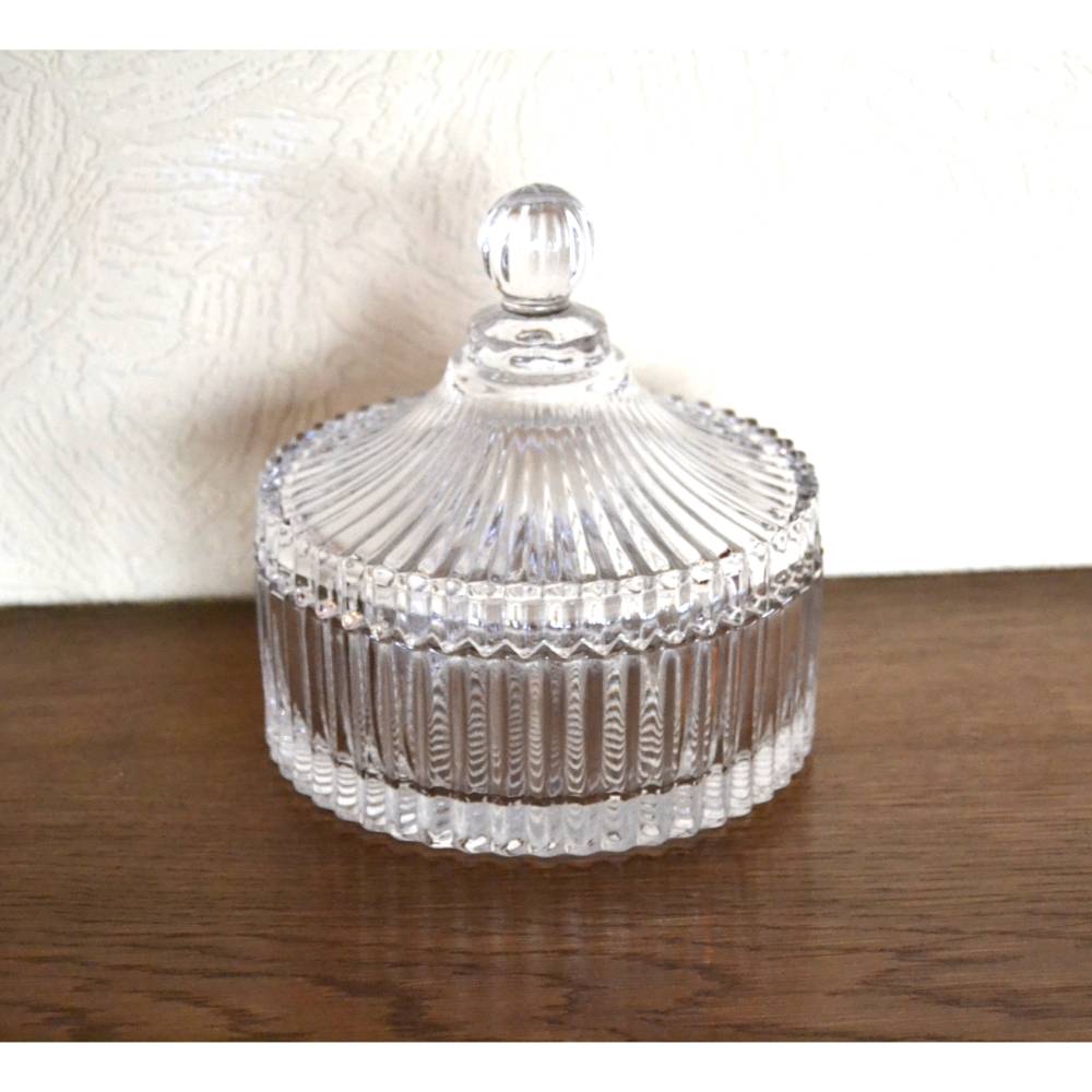 Glasdose mit Deckel Vintage