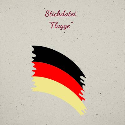 Stickdatei "Schwarz-Rot-Gold" 5 Größen FREEBIE