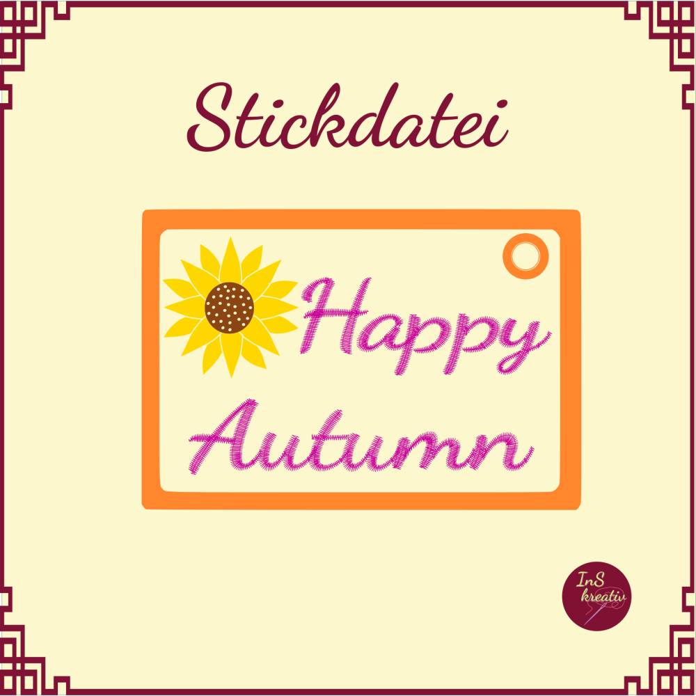 Stickdatei "Happy Autumn" FREEBIE Bild 1