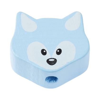 Holzperle-Fuchs Hellblau