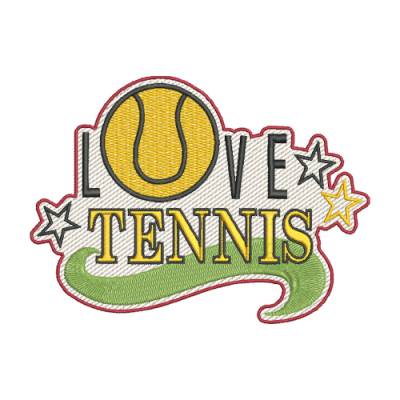 Stickdatei Tennis 13x18, 15x15, 16x26  und 20x30  cm Rahmen