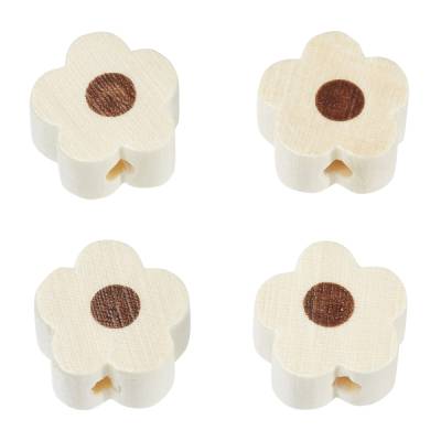 Holzperle-Blume Natur