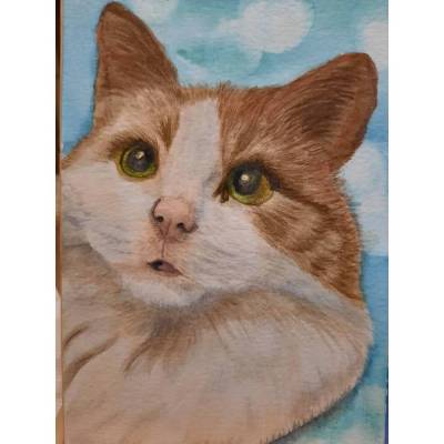 Handgemalte Tierportaits in A6, A5, A4 und A3 in Aquarelltechnik
