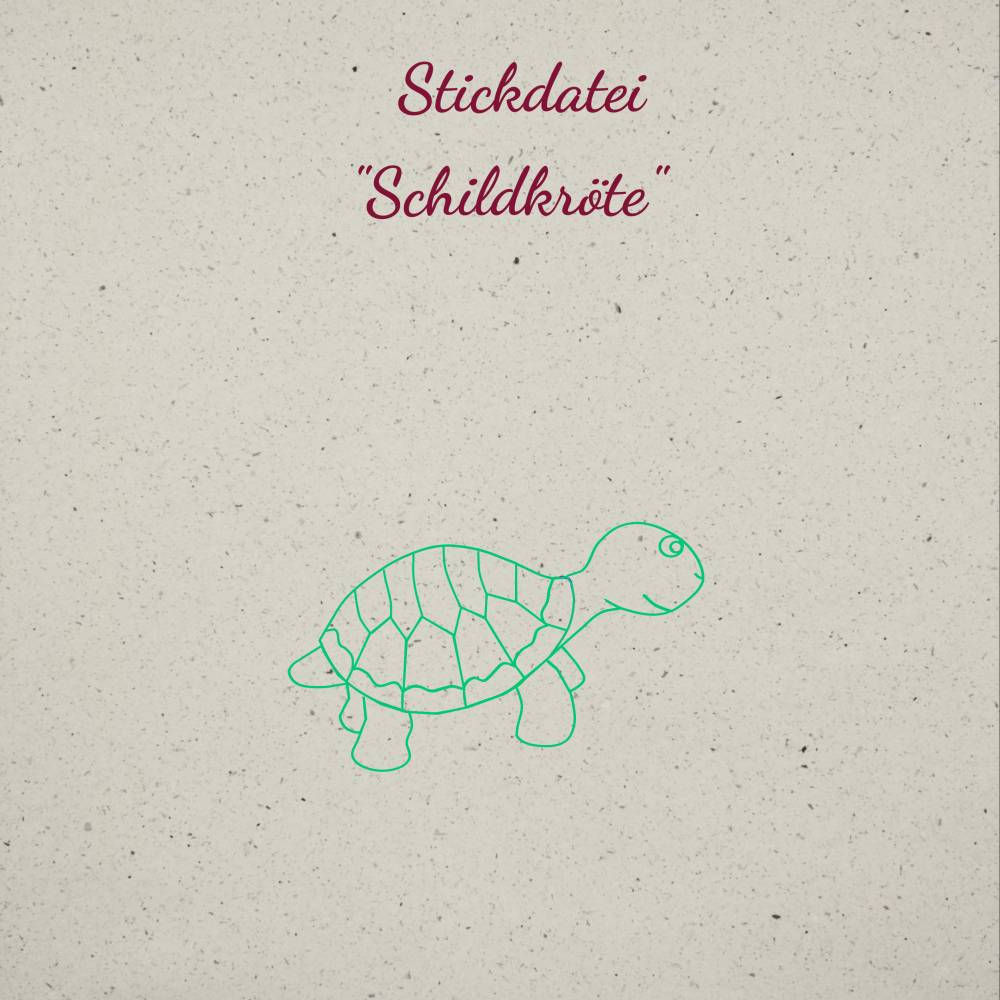 Stickdatei "Schildkröte" in 2 Größen FREEBIE Bild 1