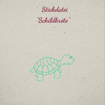 Stickdatei "Schildkröte" in 2 Größen FREEBIE