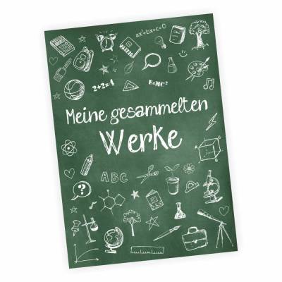 A4 Sammelmappe "Meine gesammelten Werke" Schultafel grün