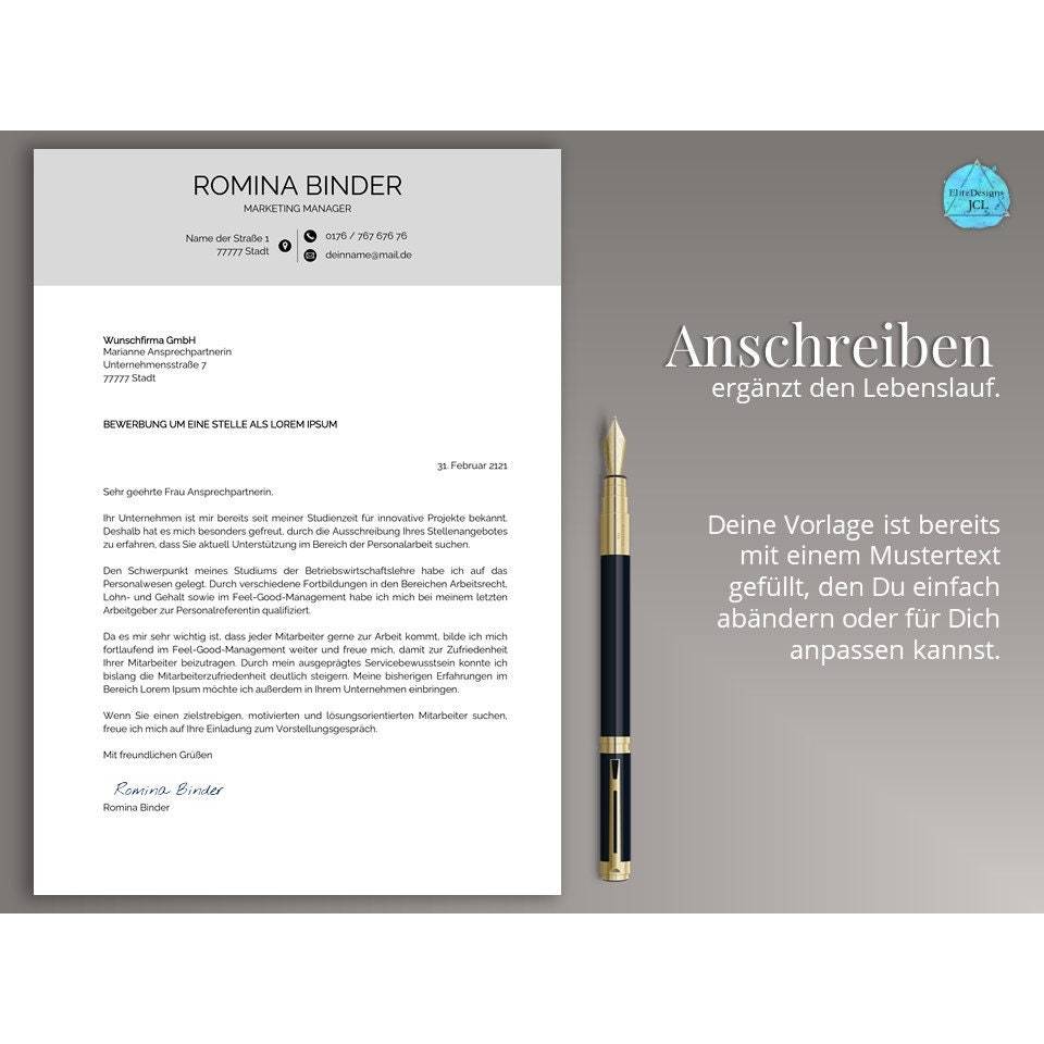 Lebenslauf Vorlage, Professionelle Bewerbungsvorlage Word & Pages Bild 4