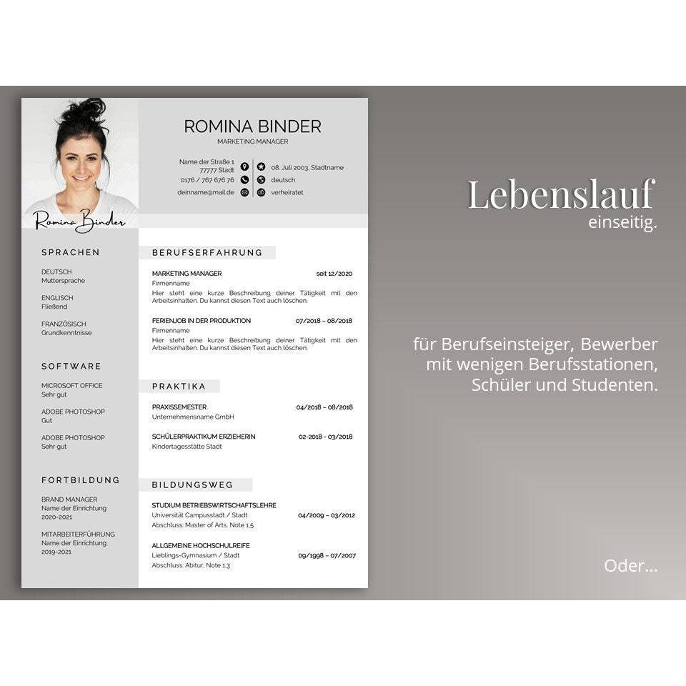 Lebenslauf Vorlage, Professionelle Bewerbungsvorlage Word & Pages Bild 5