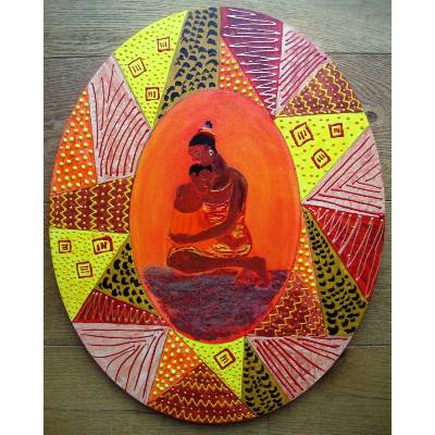 Gemälde USALAMA abstrakte Acrylmalerei  auf einem Keilrahmen Kunst direkt v. Künstler Malerei Acrylbild