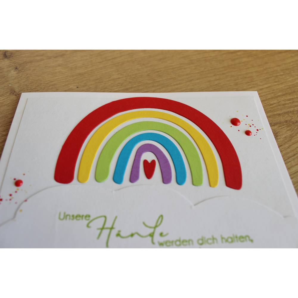 Glückwunschkarte für Konfirmation, Kommunion oder Taufe "Unsere Hände werden dich halten" Bild 9