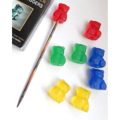 addi Maschenbären 8 Stk. rot grün blau gelb