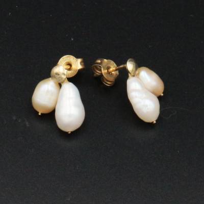 Süßwasserperlohrstecker Gold 585