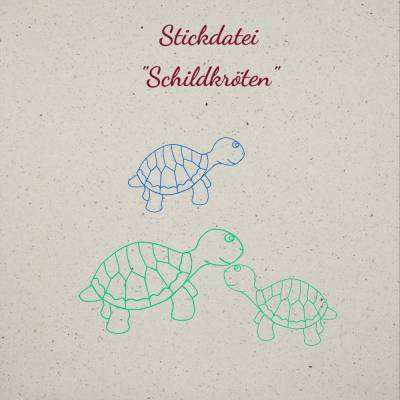 Stickdatei "Schildkröten-Set" - 6 Stickdateien