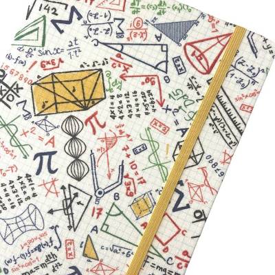 Notizbuch Kladde "Math" Hardcover A5 stoffbezogen Mathematik Mathe Fan Studium Abi Abschluss Geschenk