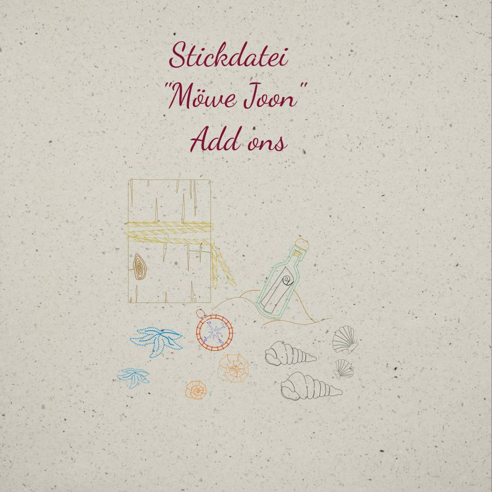 Stickdateien-Set  "Möwe Joon"- 13 Einzeldateien Bild 2
