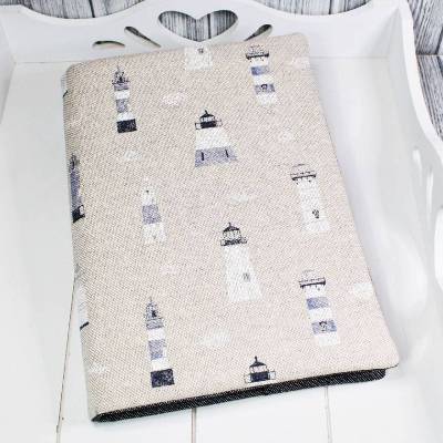 Notiz-Kladde # Kladde Hülle Notizbuch Notizen Maritim Leuchtturm Segeln Geschenk Geschenkidee Männer Freund Mann Vater
