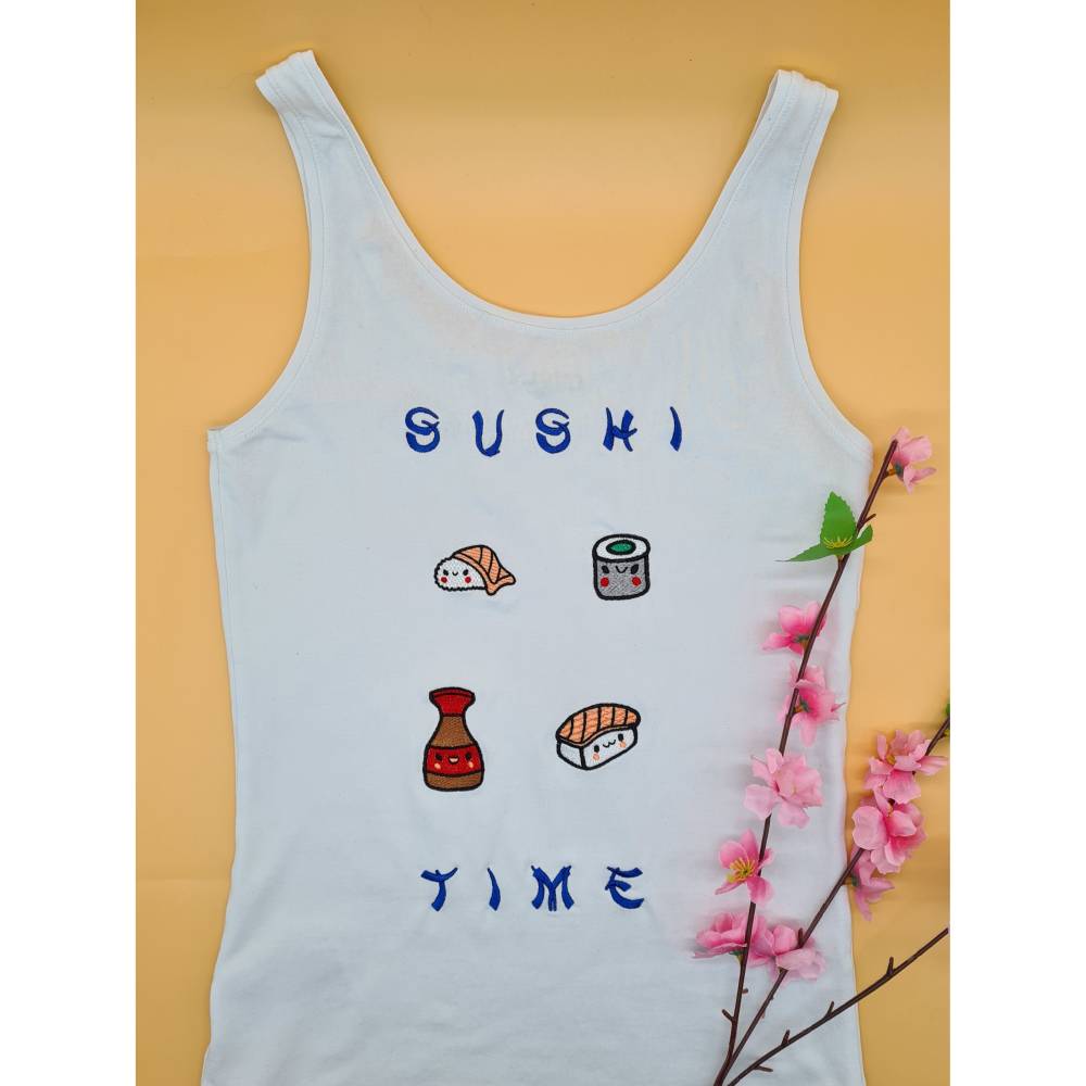 Stickdatei Sushi-Set inkl. Sushi einzeln, ITH-Untersetzer, ITH-Stäbchenhülle Bild 1