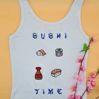 Stickdatei Sushi-Set inkl. Sushi einzeln, ITH-Untersetzer, ITH-Stäbchenhülle