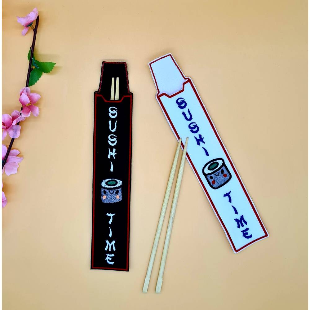 Stickdatei Sushi-Set inkl. Sushi einzeln, ITH-Untersetzer, ITH-Stäbchenhülle Bild 2