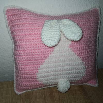 gehäkeltes Hasenkissen