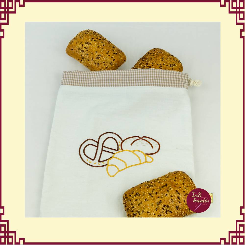 "Spar dir den Müll" - 3 Motiv-Stickdateien (Brötchen, Gemüse, Obst) + Schriftzug "Spar dir den Müll! Bild 8