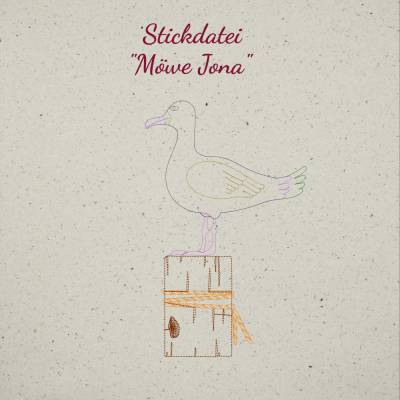 Stickdatei "Möwe Jona"  FREEBIE - 2 Einzel-Dateien