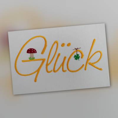 Glück in 3 Größen Stickdatei NadelSprünge