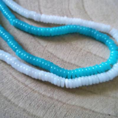 Marmor Perlen (Natur) Heishi 6 mm x 2 mm  2 Farben zur Auswahl Strang