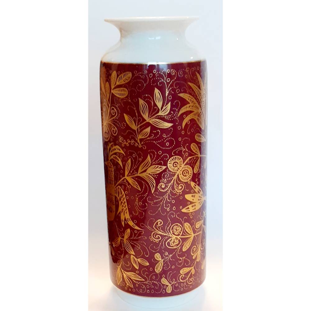Vintage Porzellan Vase 9957 HUTSCHENREUTHER Paradisvogel 70er Jahre