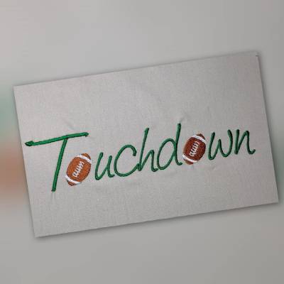"Touchdown" in 3 Größen Stickdatei NadelSprünge