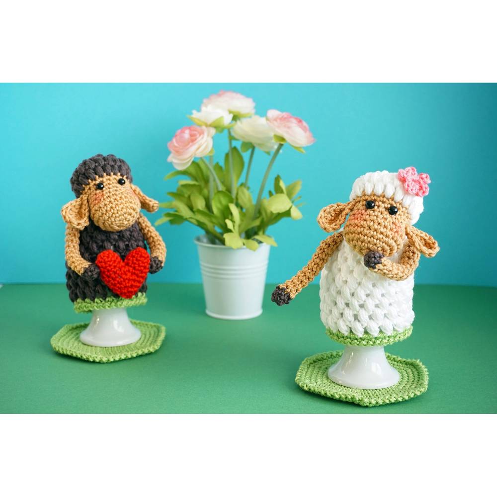 Häkelanleitung Eierwärmer Schafe mit Herz - PDF Datei Bild 2