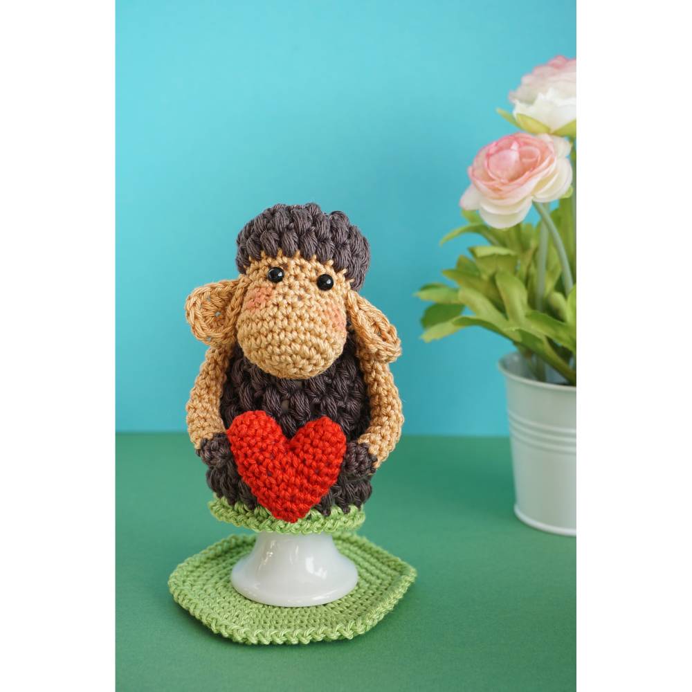 Häkelanleitung Eierwärmer Schafe mit Herz - PDF Datei Bild 5