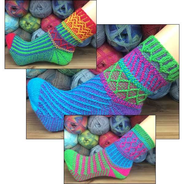 Mappe *MixUp* - Musterbausteine für 1000 und 1 bunte Socke oder Armstulpe mit 4 (+1) konkreten Anleitungen Bild 1