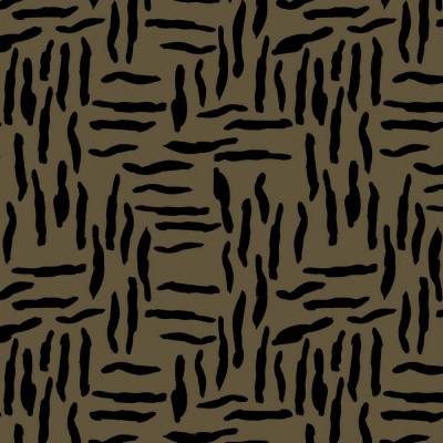 Oil Skin Zebra Print kaki olive mit schwarz