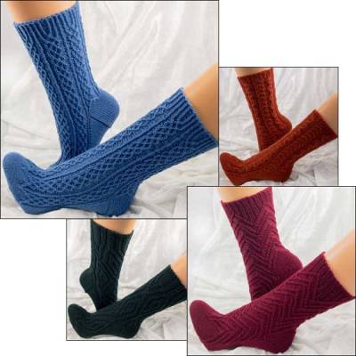 Mappe *Socks in Winter* - 6 Strickanleitungen für winterliche Socken mit Zopf- und Strukturmustern