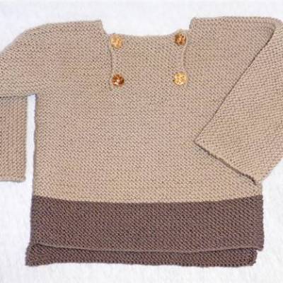 Strickanleitung für den Pullover "Däumling", in den Größen 62 bis 92, Anfängerfreundlich
