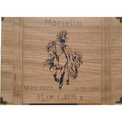 Große Erinnerungskiste, Schatzkiste aus Holz