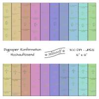 2 x 10 Digital Paper - Digipapier -  Konfirmation - JPEG - 12 Zoll - 300 DPI