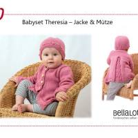 Strickanleitung Babyset Theresia, Strickjacke und Mütze in den Größen 62-92