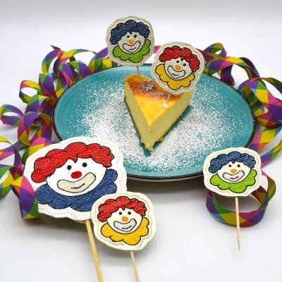 Stickdatei Clown Stiftetopper Caketopper
