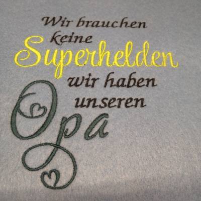 Stickdatei Opa Superheld für Rahmen 13x18cm